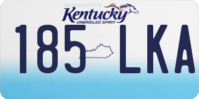 KY license plate 185LKA