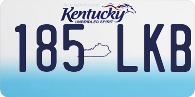 KY license plate 185LKB