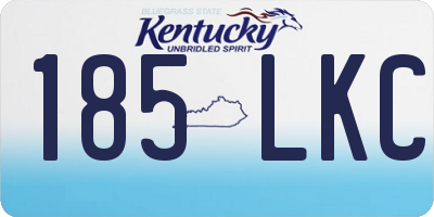 KY license plate 185LKC