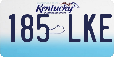 KY license plate 185LKE