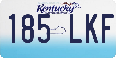 KY license plate 185LKF