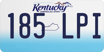 KY license plate 185LPI