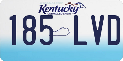 KY license plate 185LVD