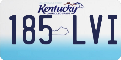 KY license plate 185LVI