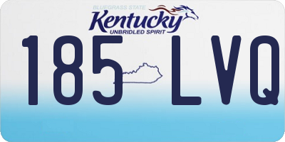 KY license plate 185LVQ