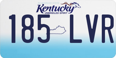 KY license plate 185LVR