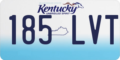 KY license plate 185LVT