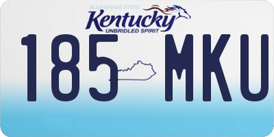 KY license plate 185MKU
