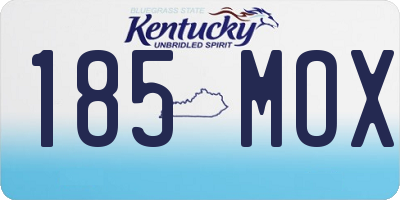 KY license plate 185MOX