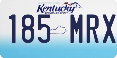KY license plate 185MRX