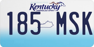 KY license plate 185MSK