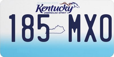 KY license plate 185MXO