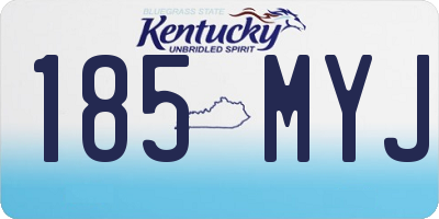 KY license plate 185MYJ