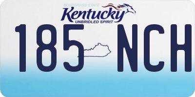 KY license plate 185NCH