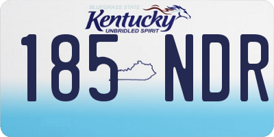 KY license plate 185NDR
