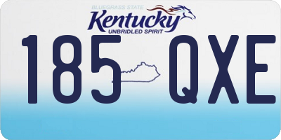 KY license plate 185QXE