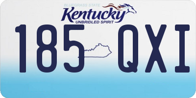 KY license plate 185QXI
