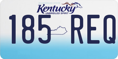KY license plate 185REQ
