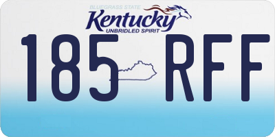 KY license plate 185RFF
