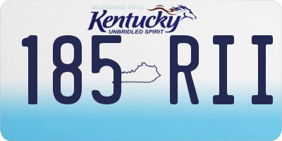 KY license plate 185RII