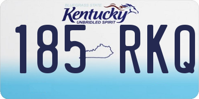 KY license plate 185RKQ