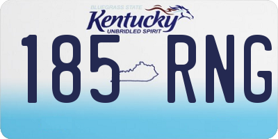 KY license plate 185RNG