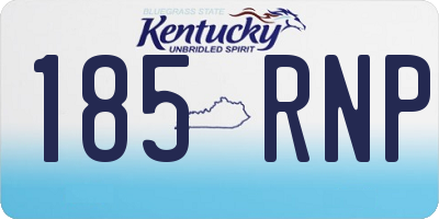 KY license plate 185RNP