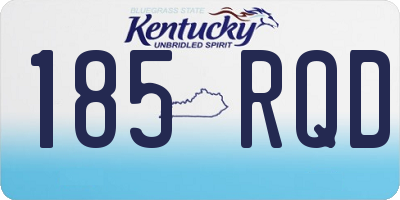 KY license plate 185RQD