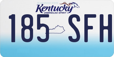 KY license plate 185SFH