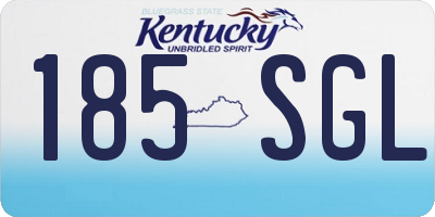 KY license plate 185SGL