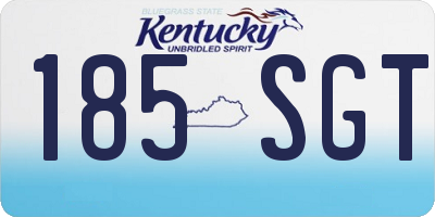 KY license plate 185SGT