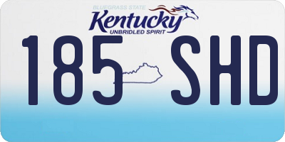 KY license plate 185SHD