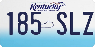KY license plate 185SLZ