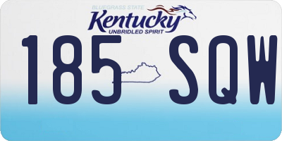 KY license plate 185SQW
