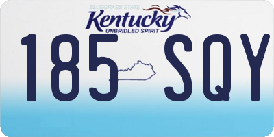 KY license plate 185SQY