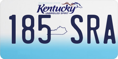 KY license plate 185SRA