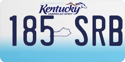 KY license plate 185SRB