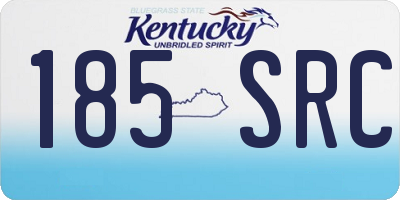 KY license plate 185SRC