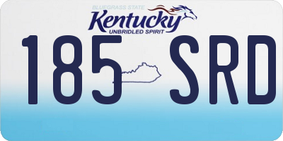 KY license plate 185SRD
