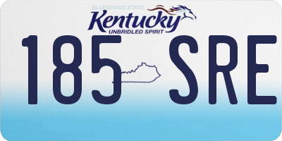 KY license plate 185SRE