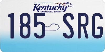 KY license plate 185SRG