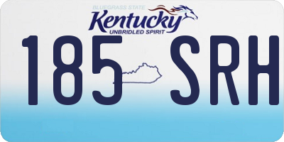 KY license plate 185SRH