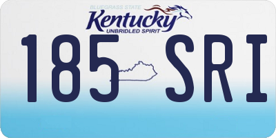 KY license plate 185SRI