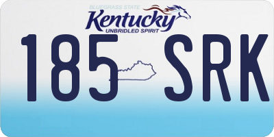KY license plate 185SRK