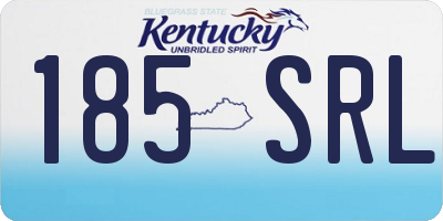 KY license plate 185SRL