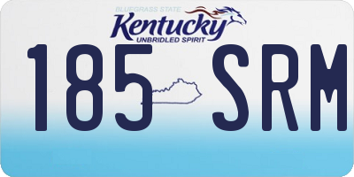 KY license plate 185SRM