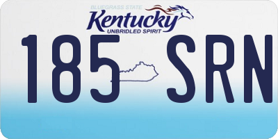 KY license plate 185SRN