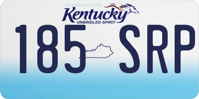 KY license plate 185SRP