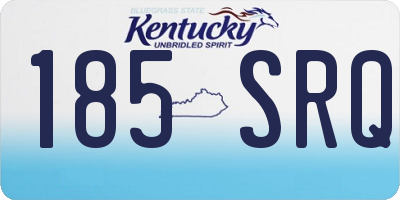 KY license plate 185SRQ