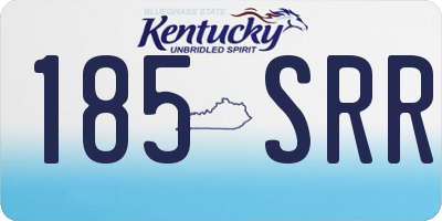 KY license plate 185SRR